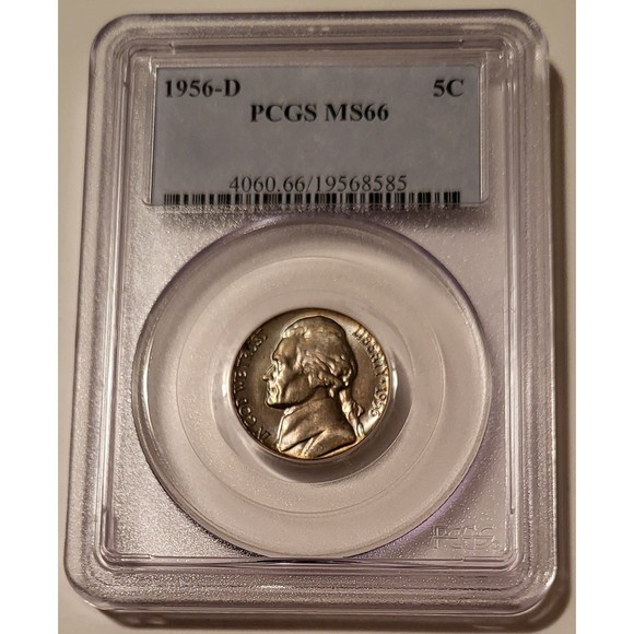 1956 D Jefferson Nickel MS66 PCGS Toned - Picture 1 of 4